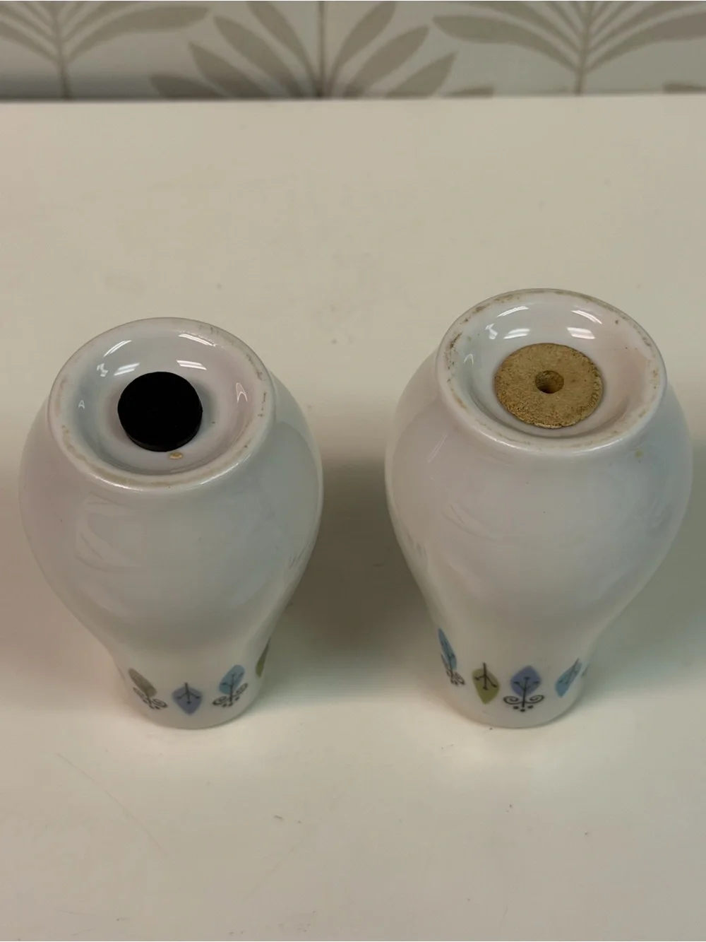 Vintage Carefree True China Nordic Syracuse Atomic Pattern Salt & Pepper Shakers